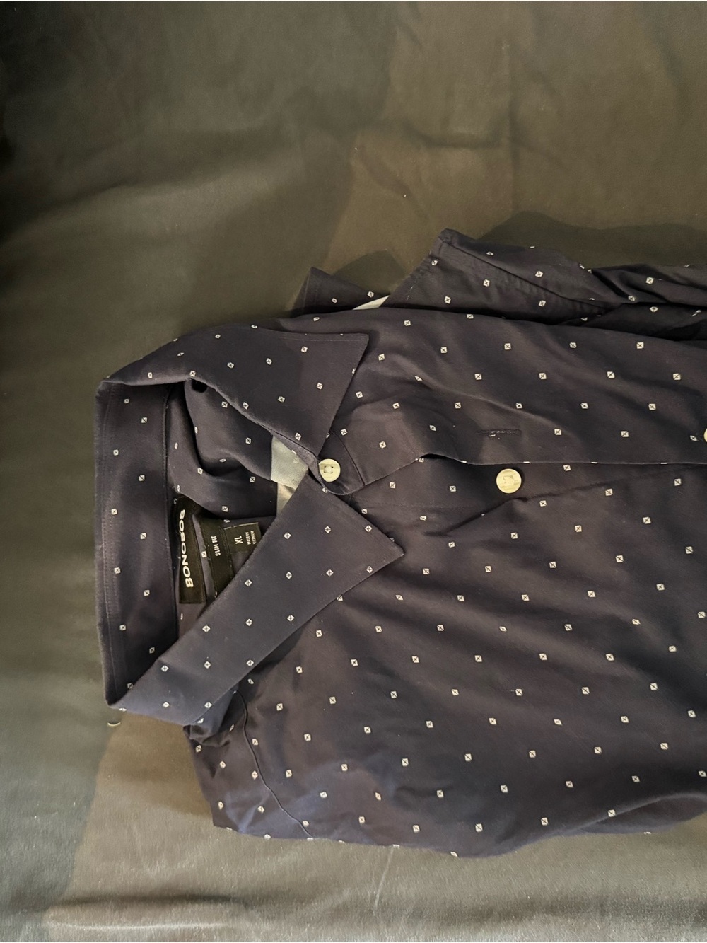 Bonobos Navy Blazer with Small White Dot Print
